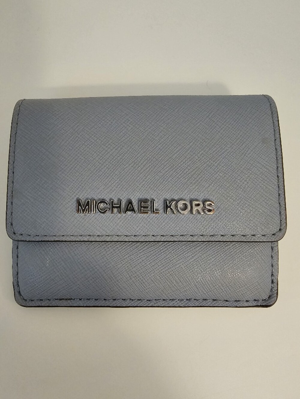 Michael Kors Light Blue Saffiano Leather Wallet